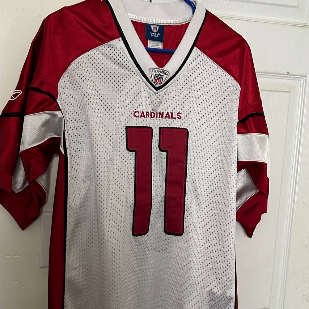 Reebok Arizona Cardinals #11 Red and White Football Jersey